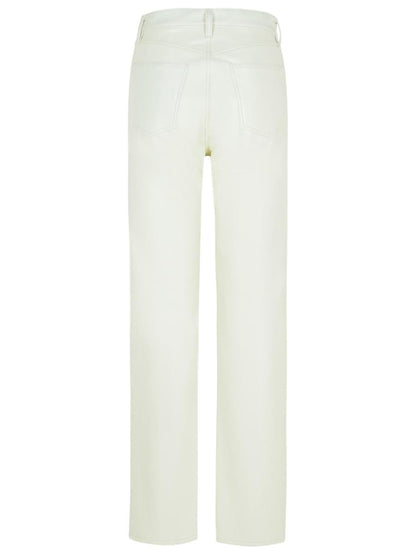 Agolde '90'S Pinch' White Recycled Leather Blend Jeans