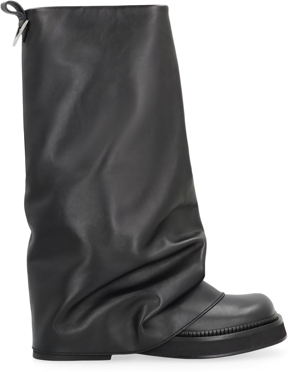 The Attico Robin Combat Leather Boots