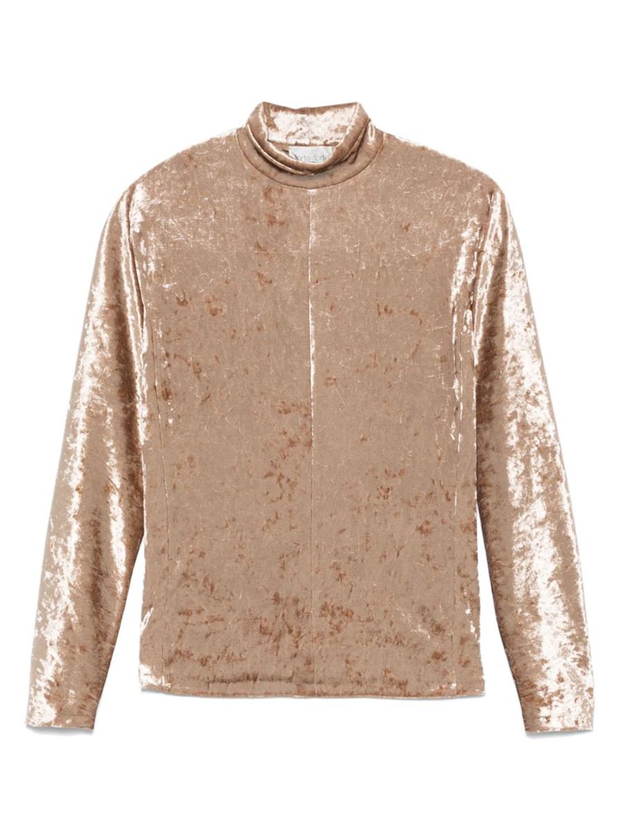 Forte_Forte Velvet Turtle-Neck Sweater