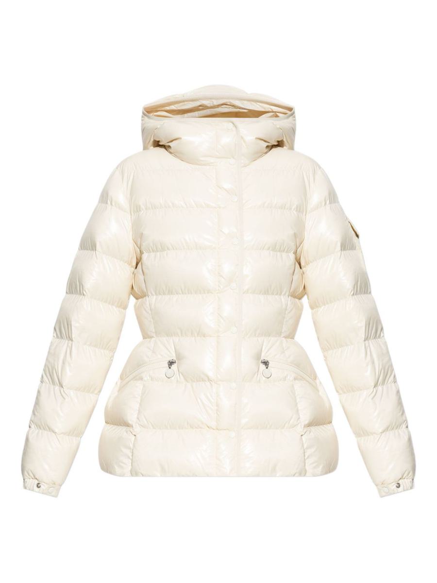 Moncler Cream 'Barante' Down Jacket With Hood
