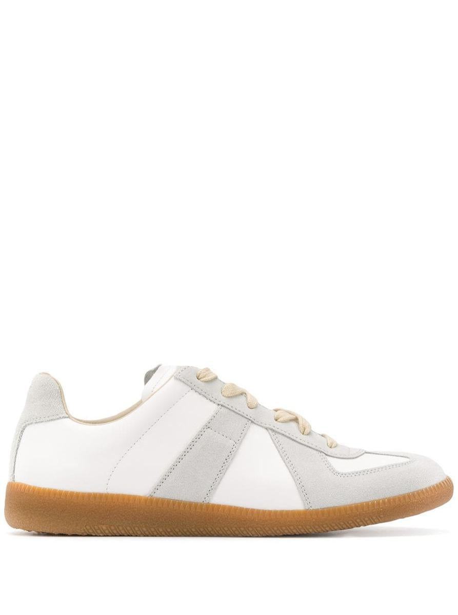Maison Margiela Woman'S Bicolor Leather Replica Sneakers