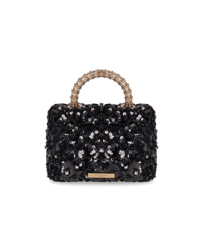 Kurt Geiger London Kensington Paillettes Mini Black Handbag