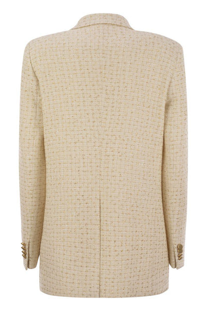 Tagliatore Double-Breasted Cotton-Blend Blazer