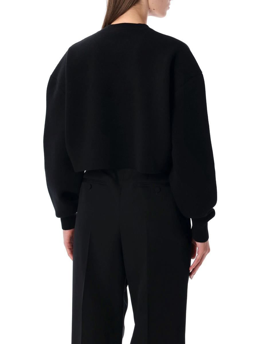 Tom Ford Black Wool And Cashmere Cropped Sweater