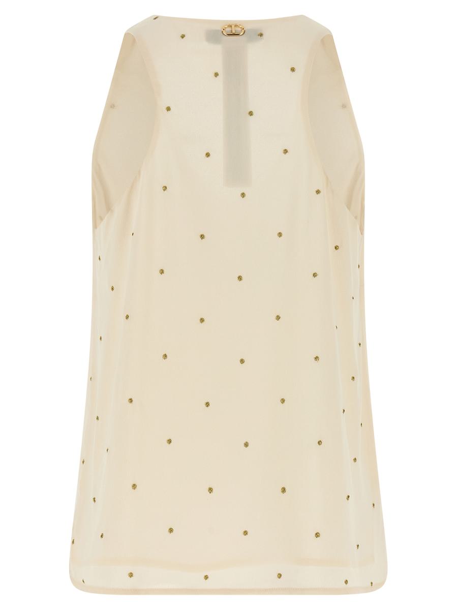 Twinset Lurex Embroidery Tank Top