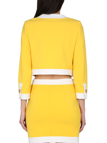 Moschino Heart Buttons Crepe Jacket