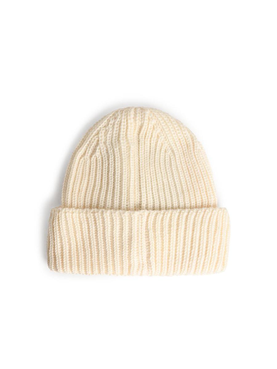C.P. Company Cream Merino Wool Beanie