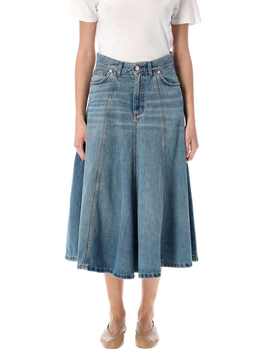 Haikure Serenity Denim Midi Skirt