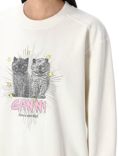 Ganni Cats Sweatshirt