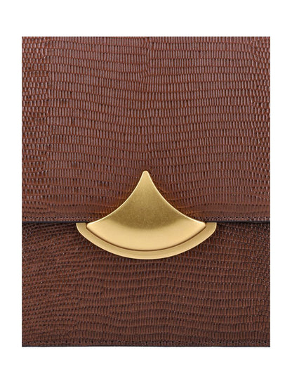 Sessun Sessùn Diviluz Lizard-Print Leather Box Bag