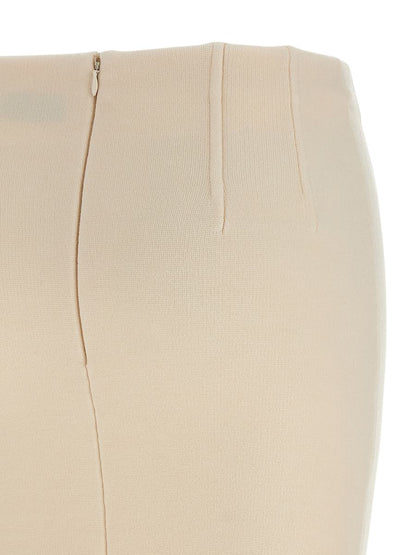 Elisabetta Franchi Fabric Stitch Wool Skirt