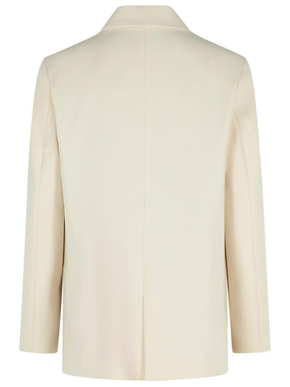Closed 'Lola' Blazer In Beige Viscose Blend