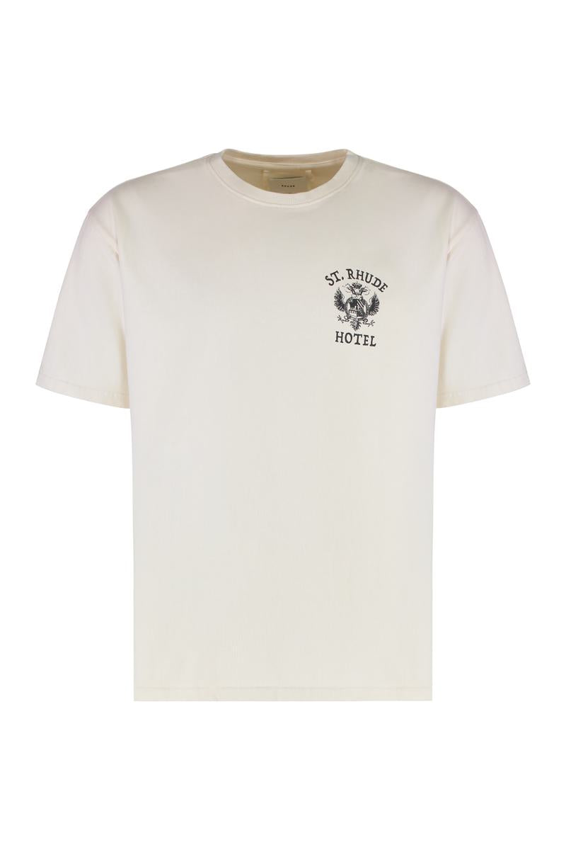 Rhude Logo Cotton T-Shirt