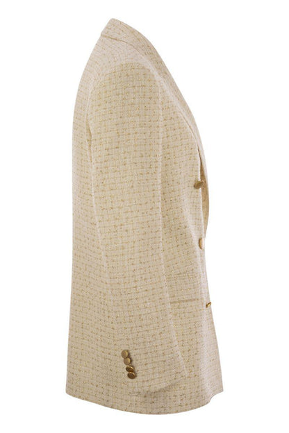 Tagliatore Double-Breasted Cotton-Blend Blazer