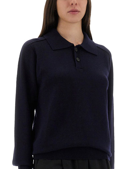 Studio Nicholson "Inverness" Shirt With Polo Collar