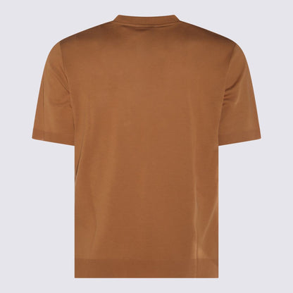 Altea Camel Cotton T-Shirt