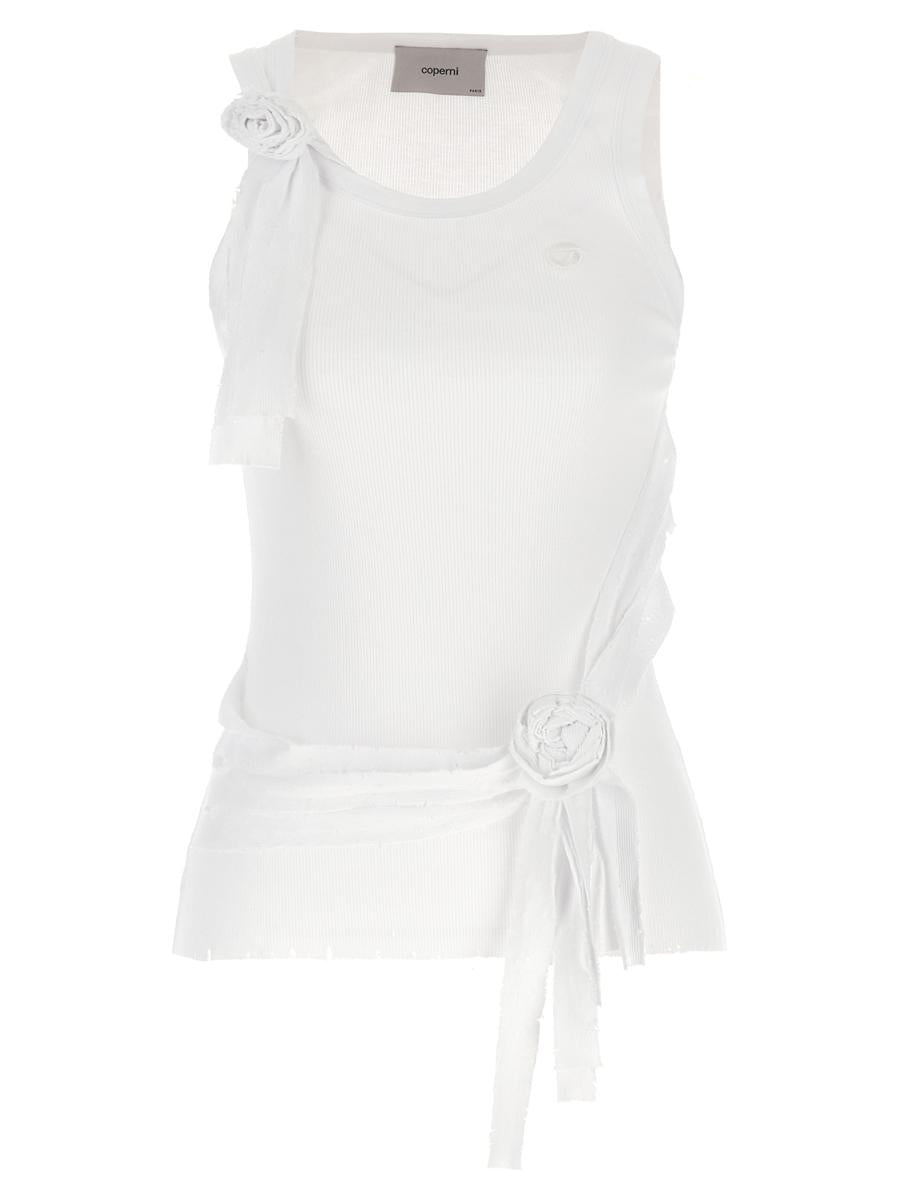 Coperni 'Distressed Rose Rib' Tank Top