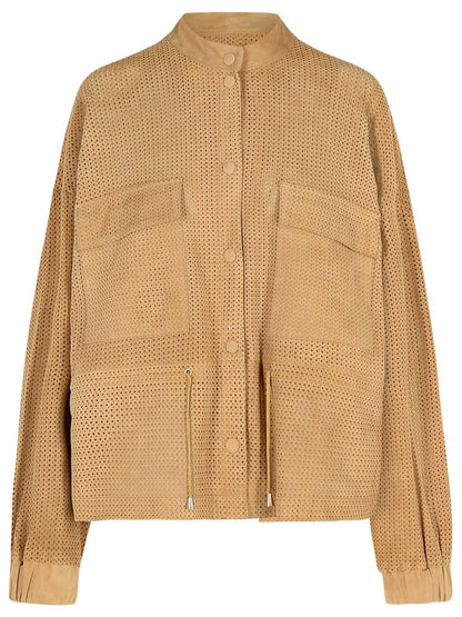Bully Beige Leather Jacket