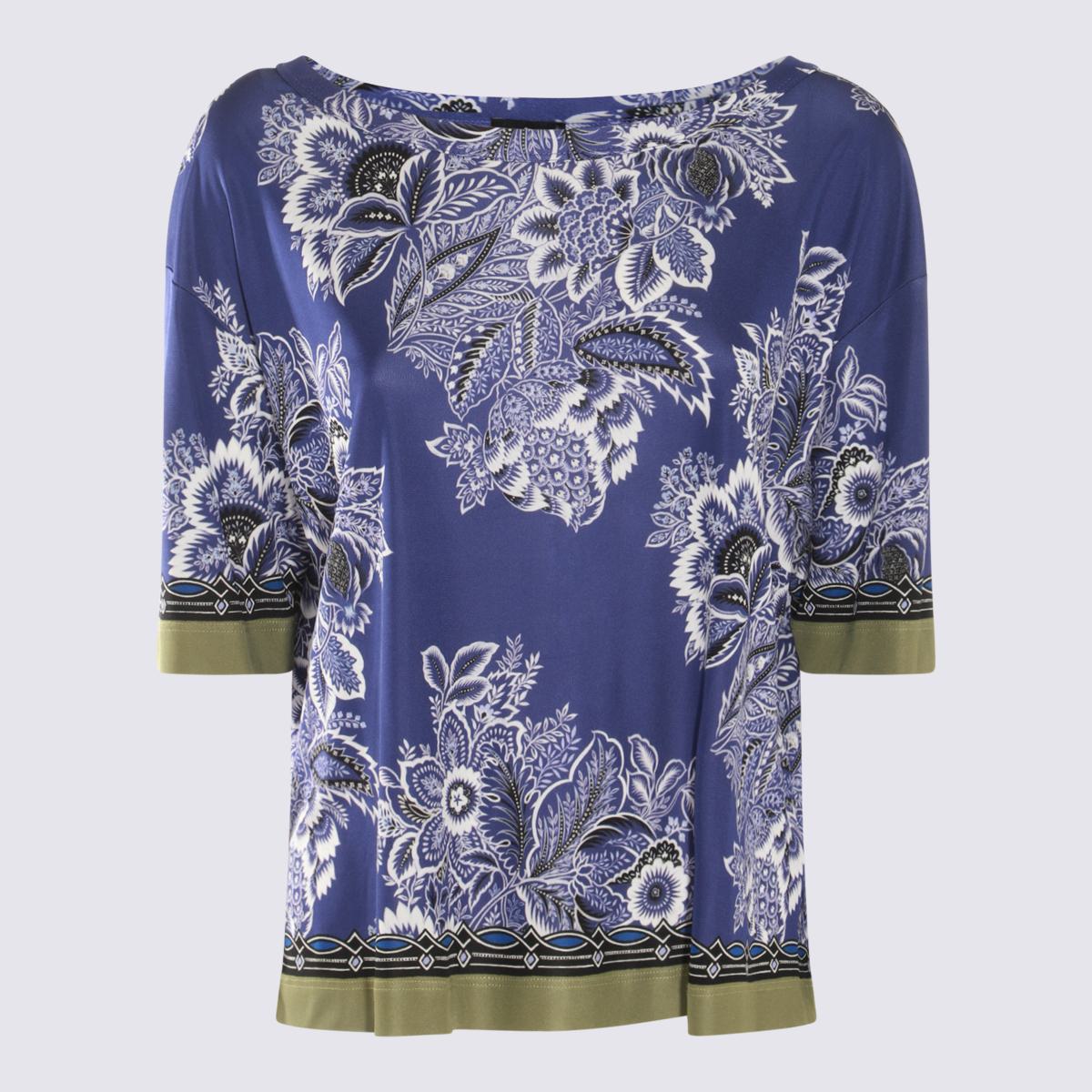 Etro Blue Multicolour Viscose Top