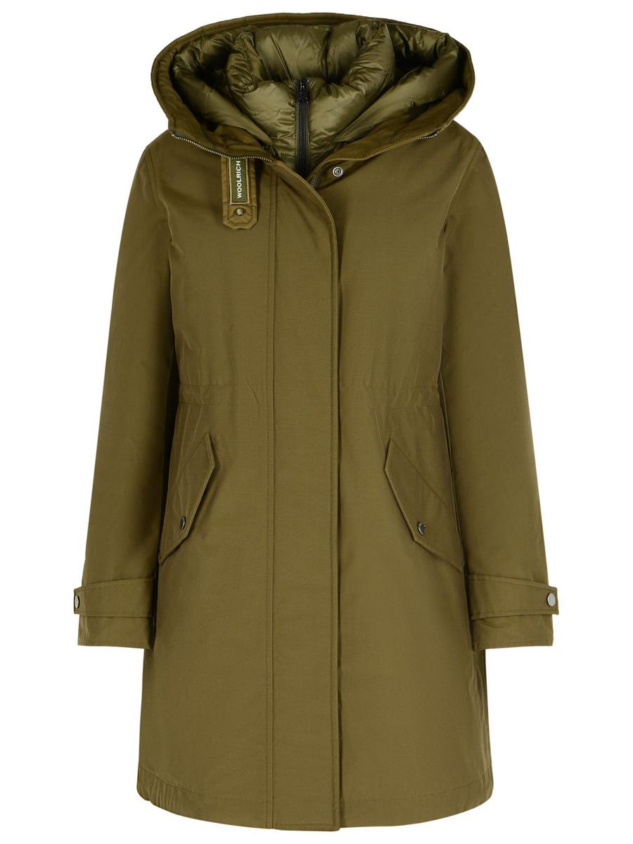 Woolrich 3-In-1 'Authentic' Dark Green Cotton Blend Parka