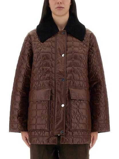 Ganni Quilted Midi Jacket