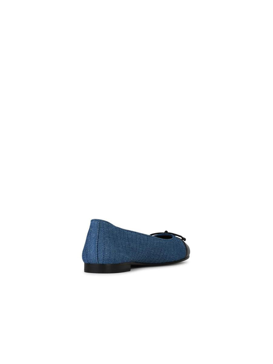 Tory Burch 'Matelassé' Ballet Flats In Blue Denim Blend