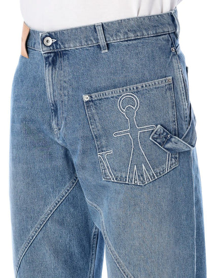 JW Anderson Cotton Twisted Workwear Denim Pants