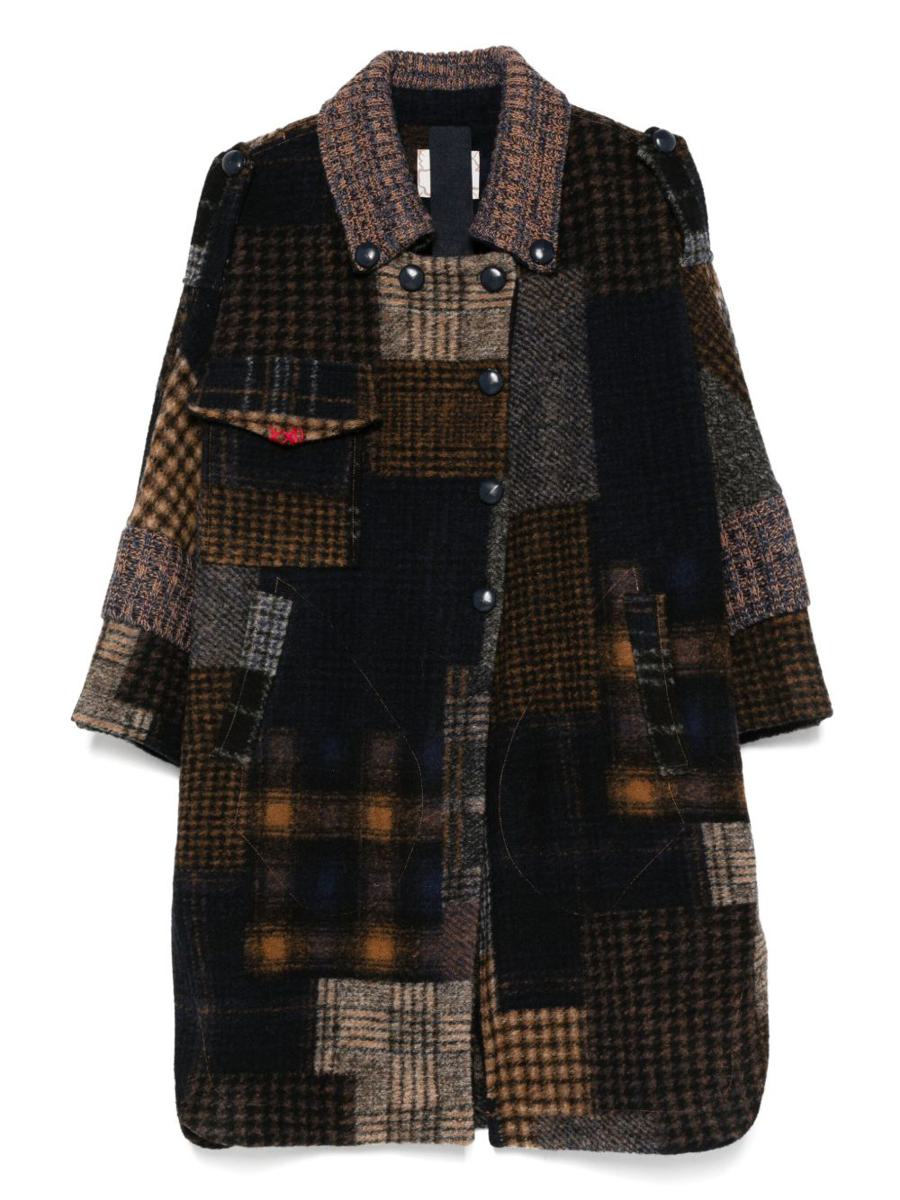 Bye Patchwork Wool Coat