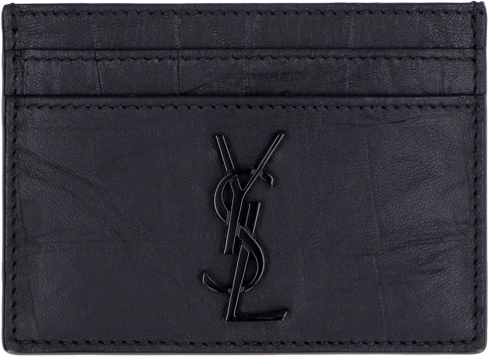Saint Laurent Cocco Print Leather Card Holder