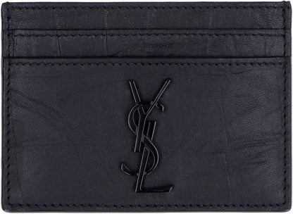 Saint Laurent Cocco Print Leather Card Holder