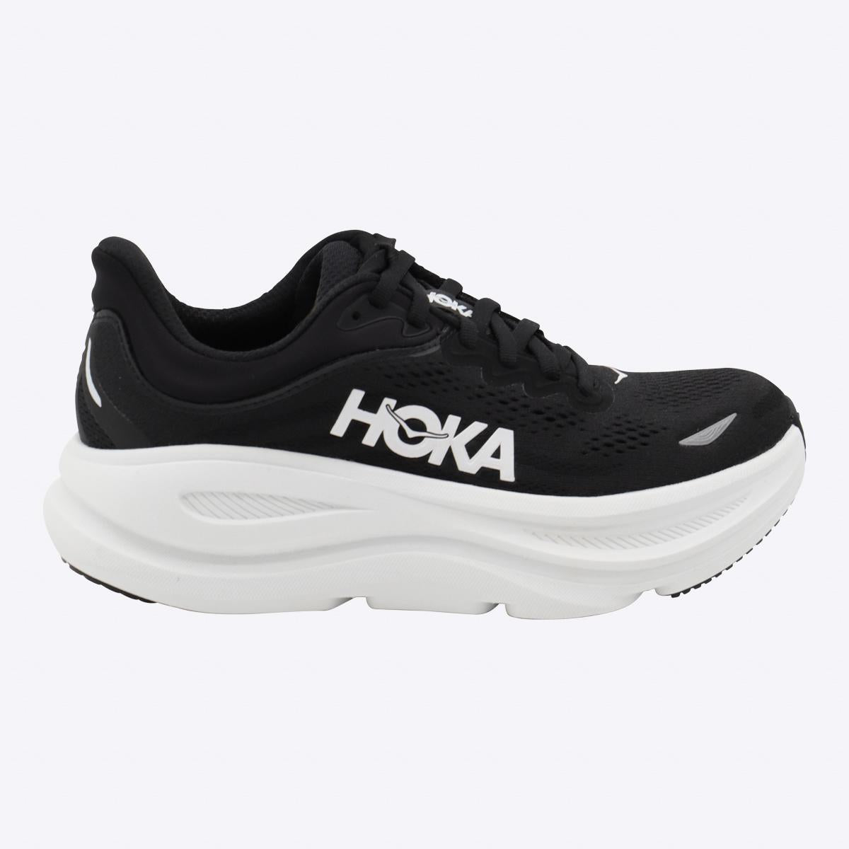 Hoka Black And White Bondi 9 Sneakers