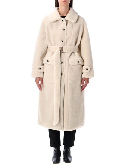 Urbancode Reversible Faux Fur Belted Coat With Suede Interior