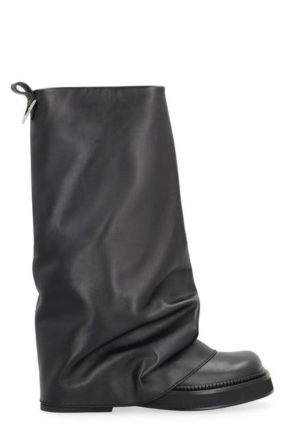 The Attico Robin Combat Leather Boots