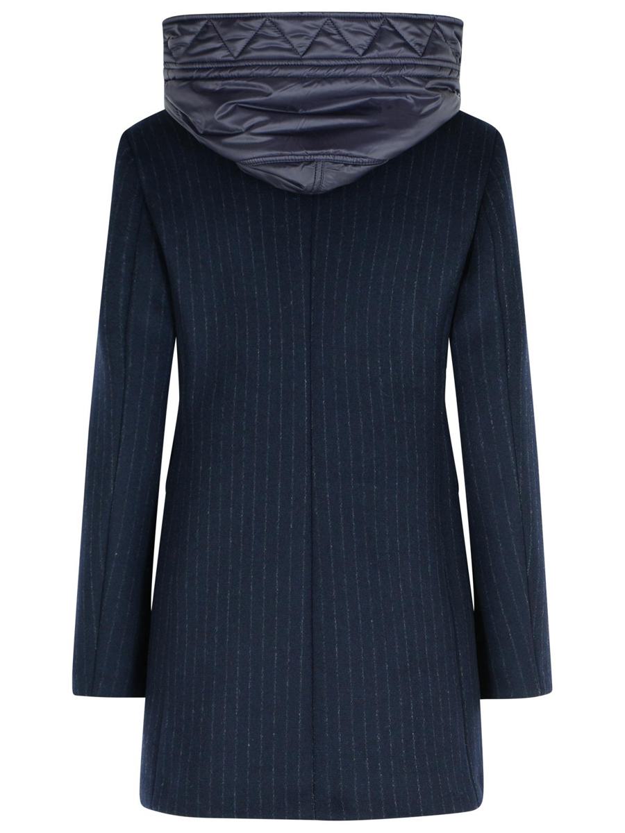 Fay Navy Wool Blend Coat