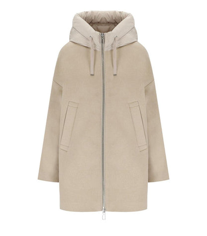 Duno Mayu Beige Hooded Jacket
