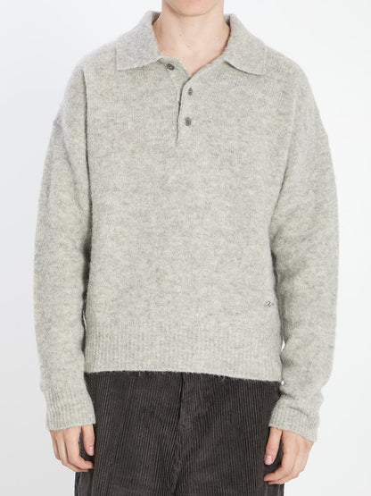 Polo In Alpaca And Wool