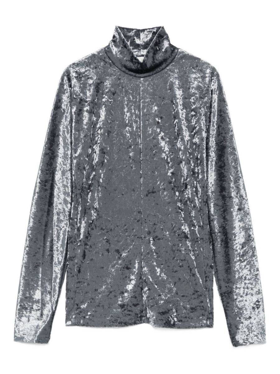 Forte_Forte Velvet Turtle-Neck Sweater