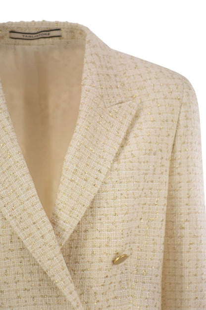 Tagliatore Double-Breasted Cotton-Blend Blazer