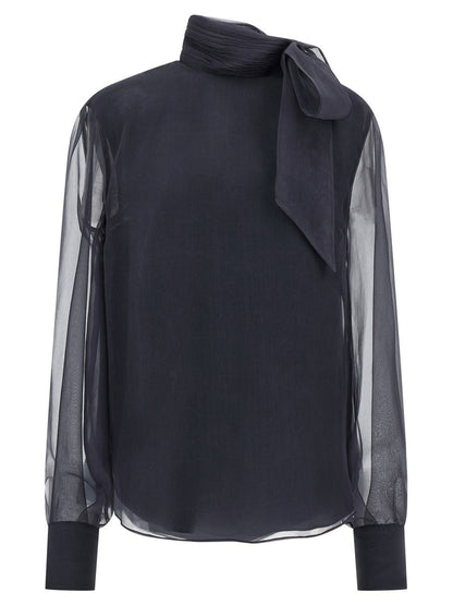 Brunello Cucinelli Crispy Silk Blouse
