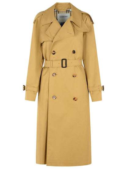Burberry Beige Cotton Blend Trench Coat