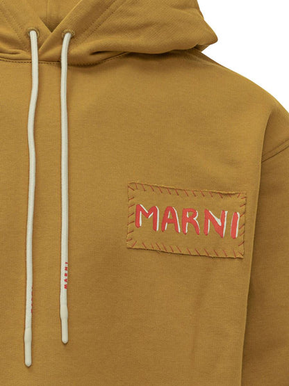 Marni Marni Hoodie With Logo Patch