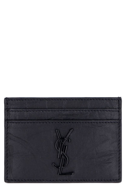 Saint Laurent Cocco Print Leather Card Holder