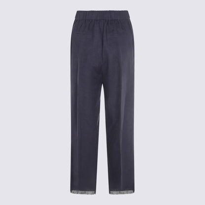 Antonelli Blue Linen Pants