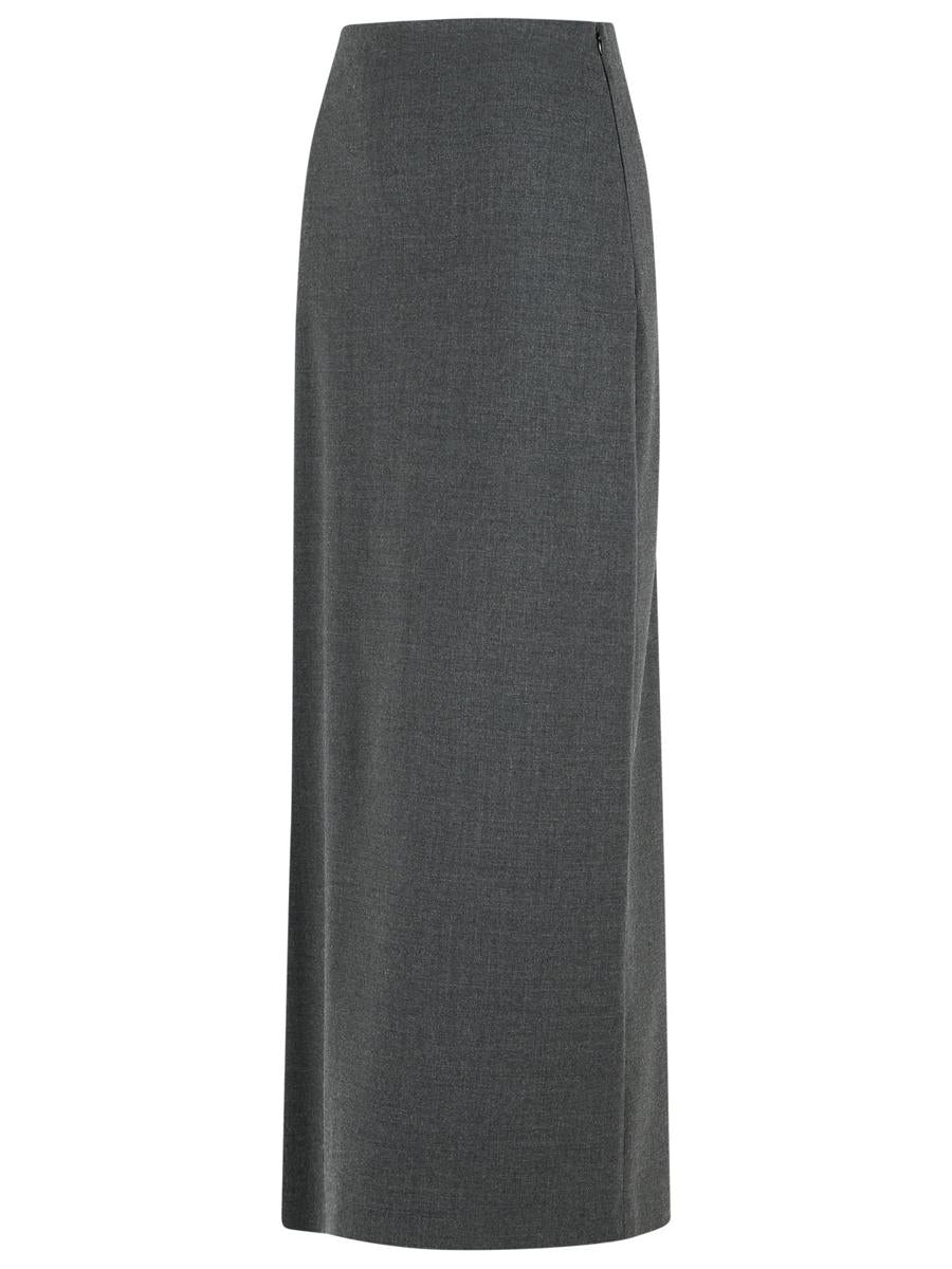 Loulou Studio 'Samos' Graphite Virgin Wool Skirt