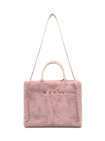 Marni Marni Bag In Pink Faux Fur