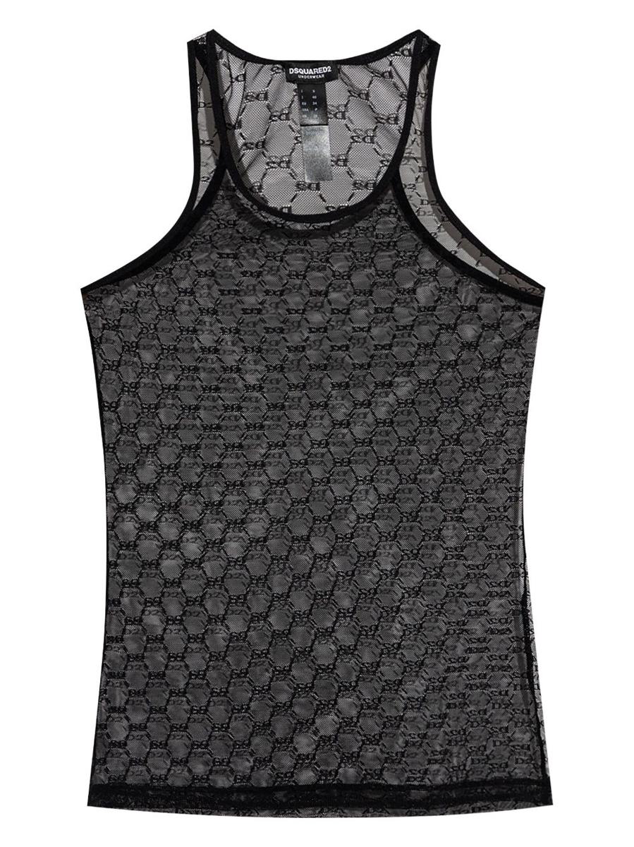 DSQUARED2 Mesh Monogram Tank Top