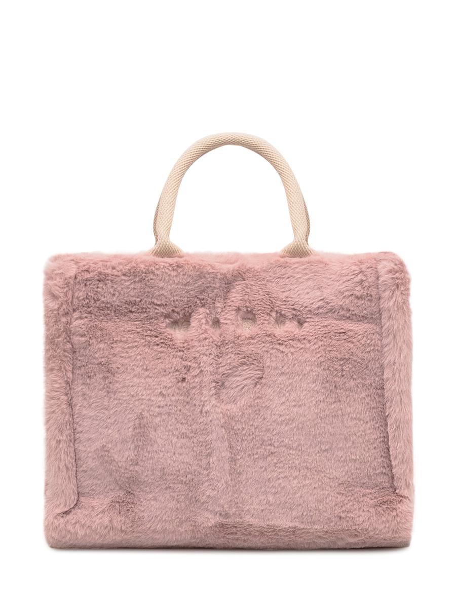 Marni Marni Bag In Pink Faux Fur