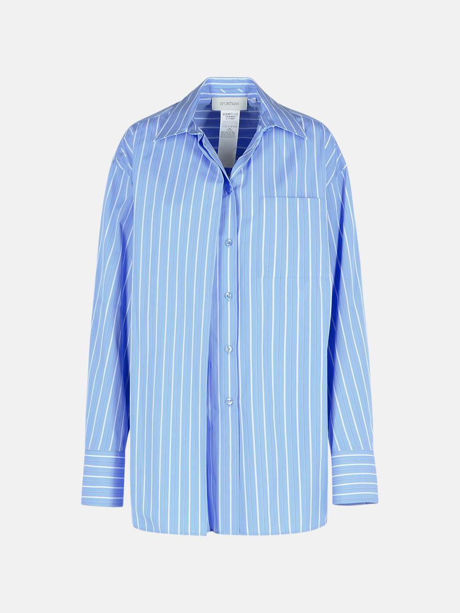 Sportmax Light Blue Cotton Shirt