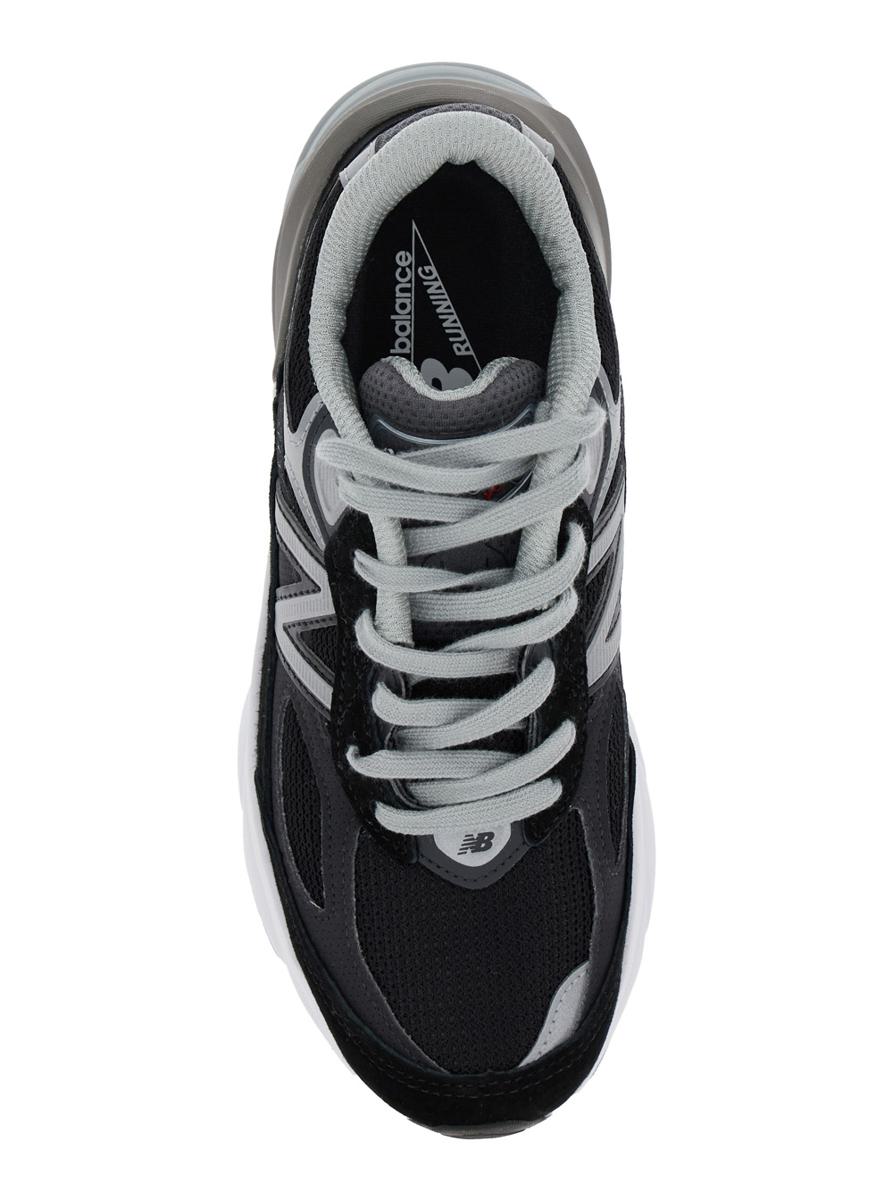 Black Low Top Sneakers With Logo Detail In Suede And Tech Fabric Woman