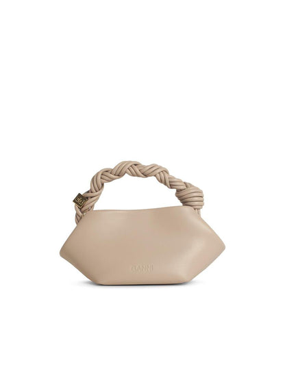 Ganni 'Bou' Mini Bag In Grey Leather Blend